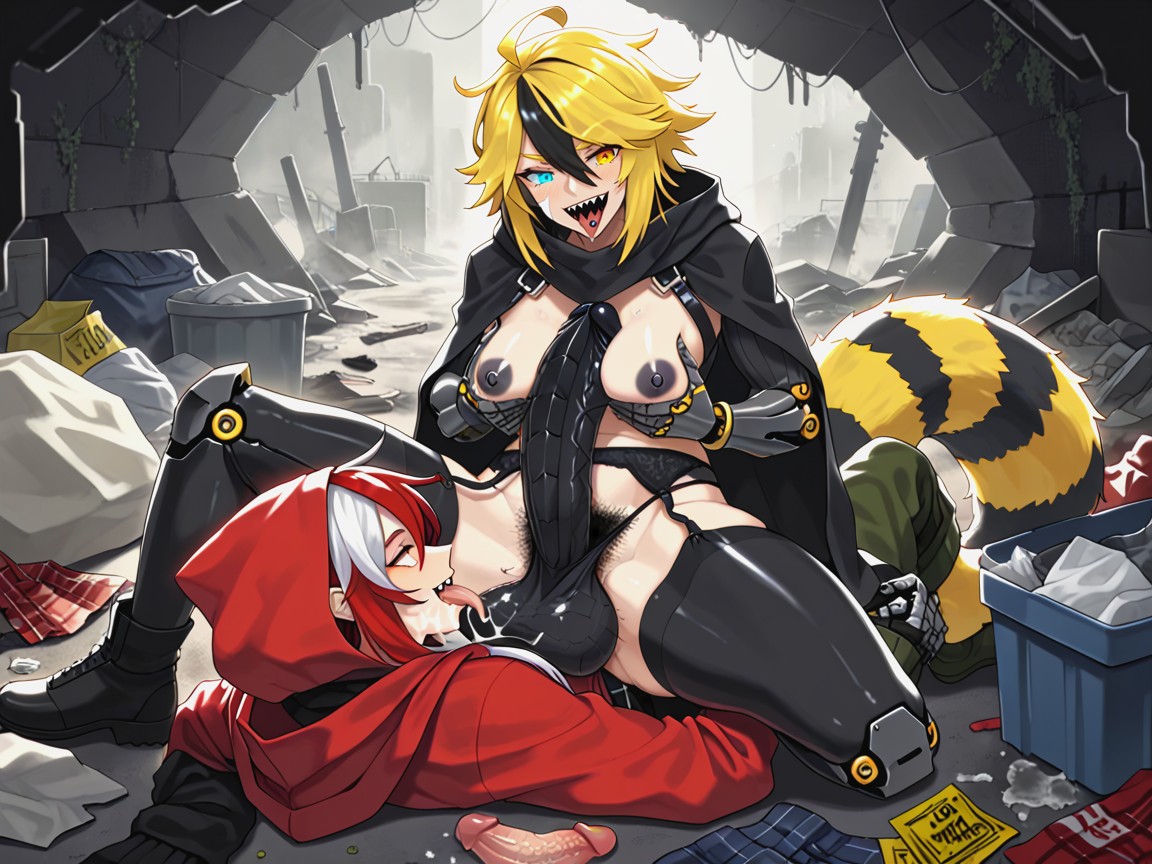 Armored Dress, Heterochromia, Femboychested Hentai AI Porn