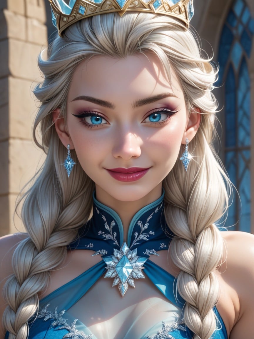 Eye Liner, Frozen Elsa, Solo Hentai AI Porn