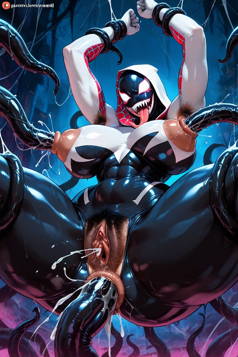 Female Pubic Hair, Perfect Five Fingers, Spider Gwen From Into The Spider Verse Outfit Hentai AI Porn