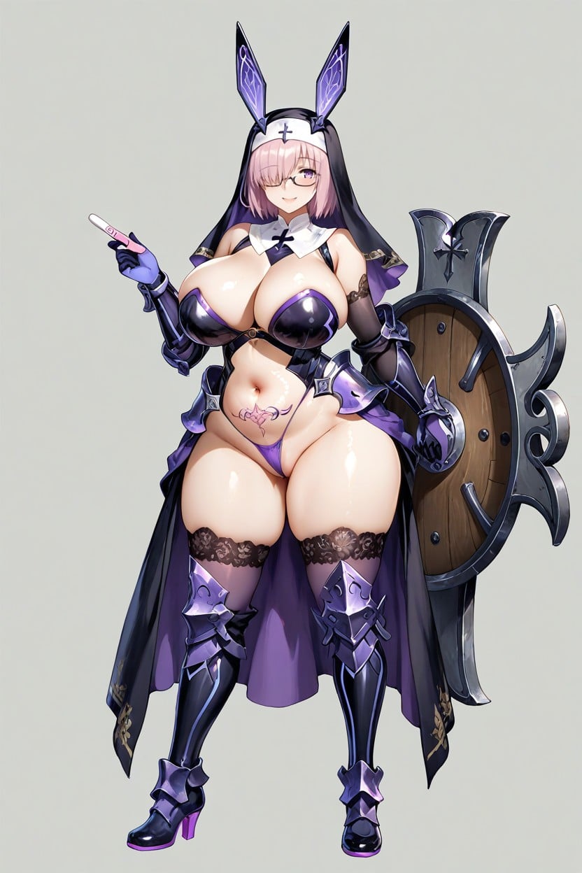 Lab, Purple Opera Gloves, Semen Skin Hentai AI Porn