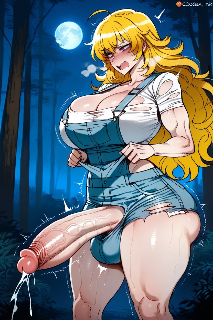 Visible Cleavage, Ripping Bulge, Massive Breast Hentai AI Porn