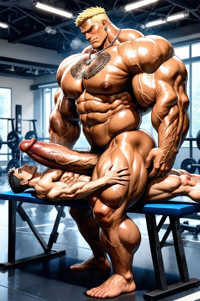 2 Personas, A Lot Of Precum Dripped From Huge Glans, Muscle Manly Bottom Porno gay IA