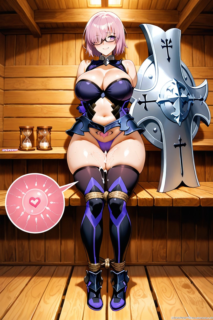 A Large Purple And Silver Cross-shaped Shield, Perfect Figuré, Purople Armor Hentai IA