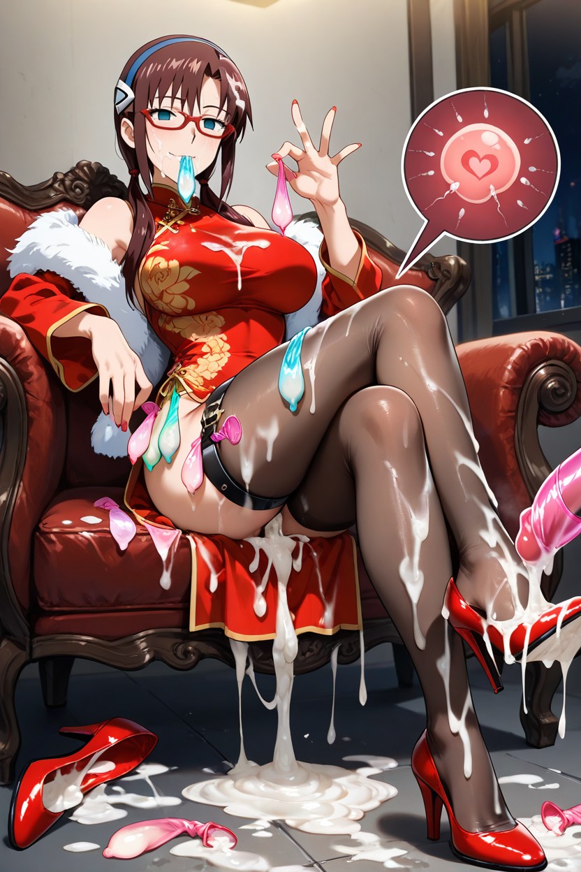 A Lot Of Used Condom, Cum On Body, Excessive Cum Hentai AI Porn