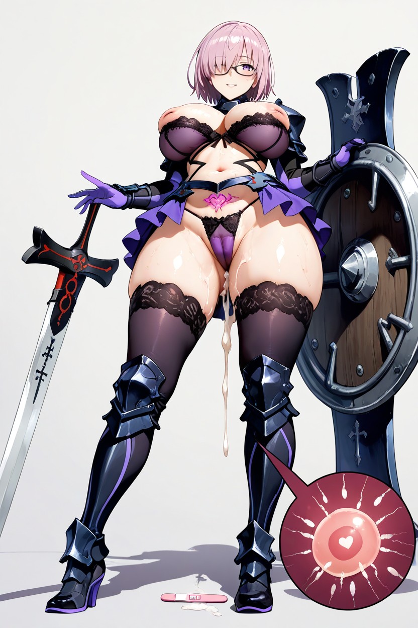 Perfect Large Breast, Full Body, Tattoo On Her Stomach Hentai AI Porn