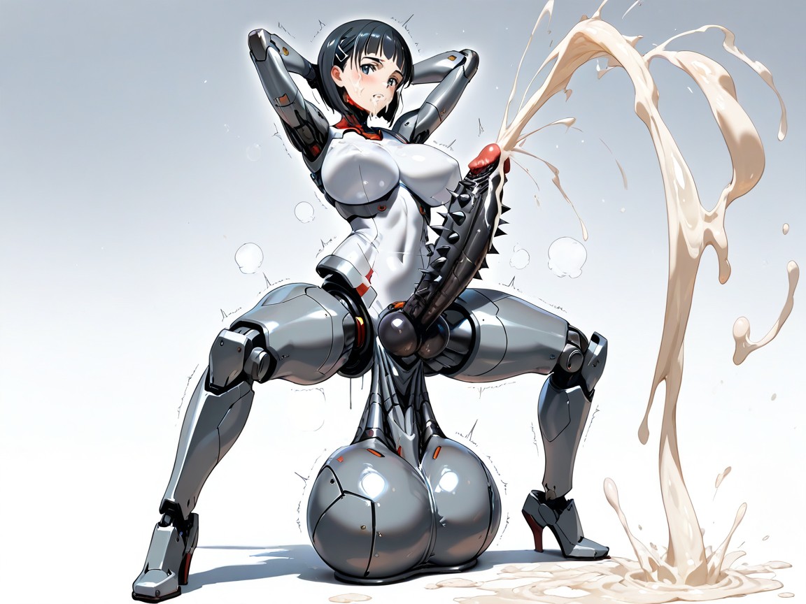 Naked, Robotic Joints, Cumshot Like Squirting Hentai IA