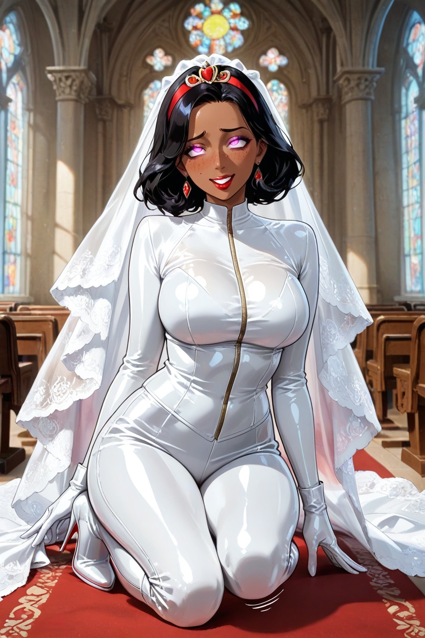 Large Tremors, White Bride Veil, Snow White Hentai IA