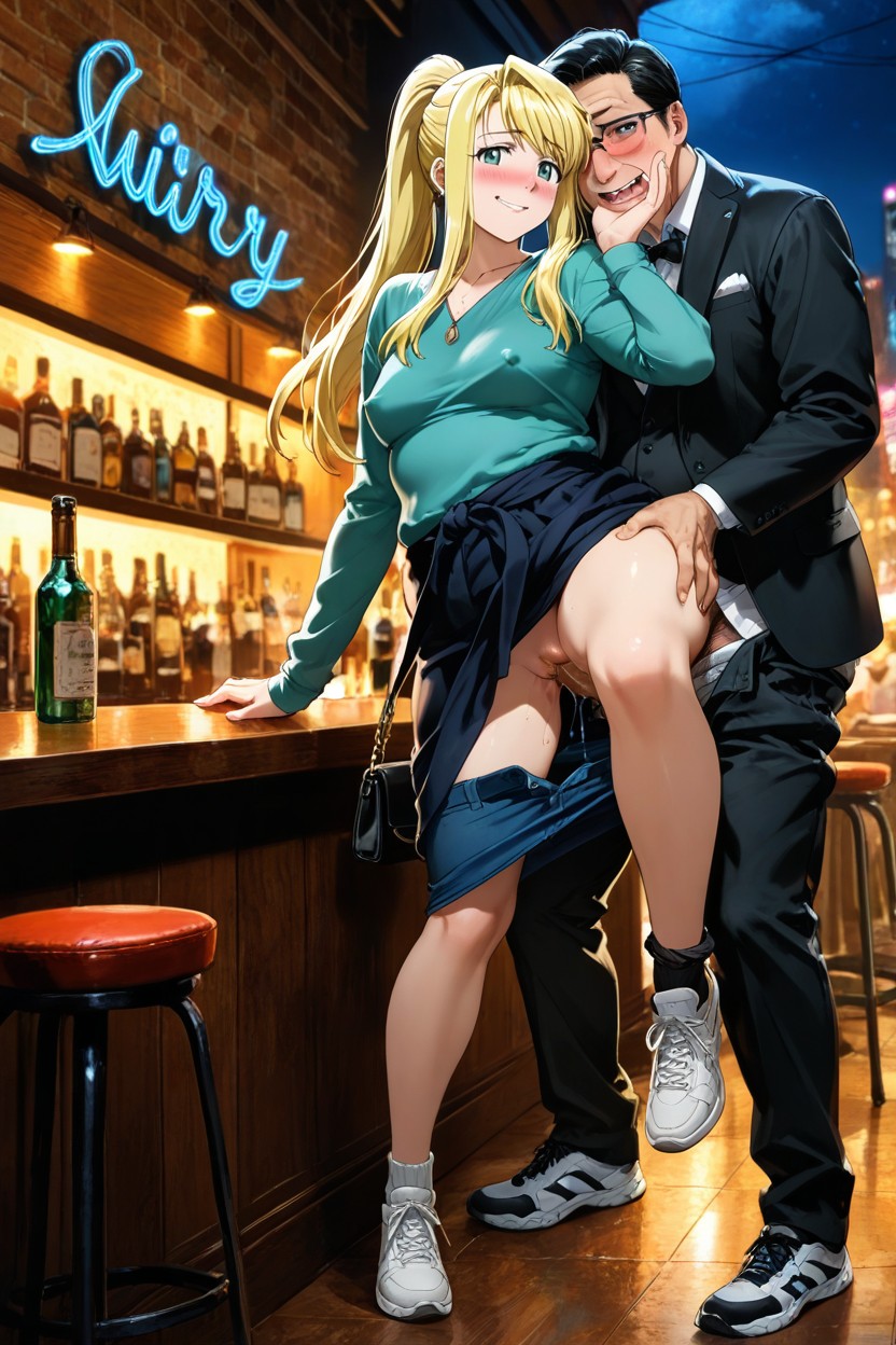 Purse, Thick, Giving The Ok Hand Sign AI Porn