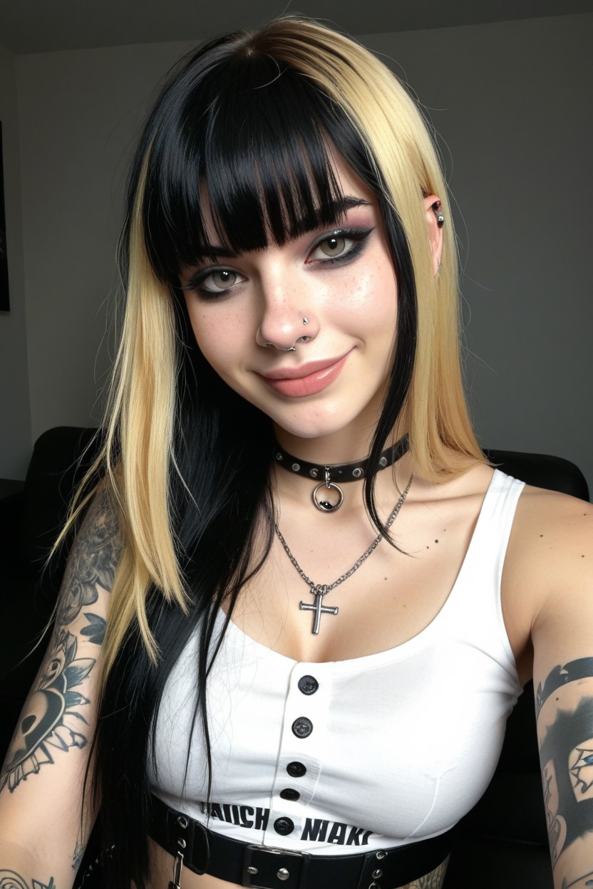 Choppy Layered Hair, Smile, Girlfriend AI Porn