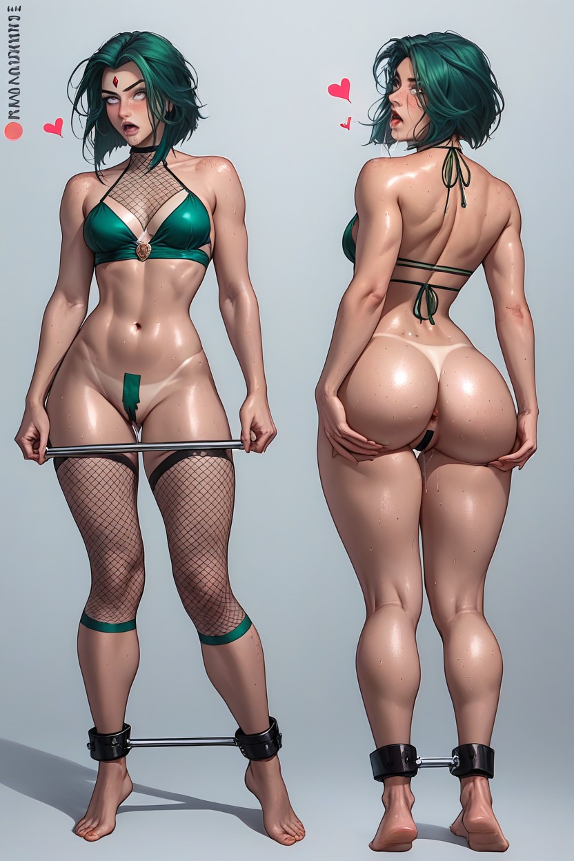 Pulling Head Back, Model, Shocked AI Porn