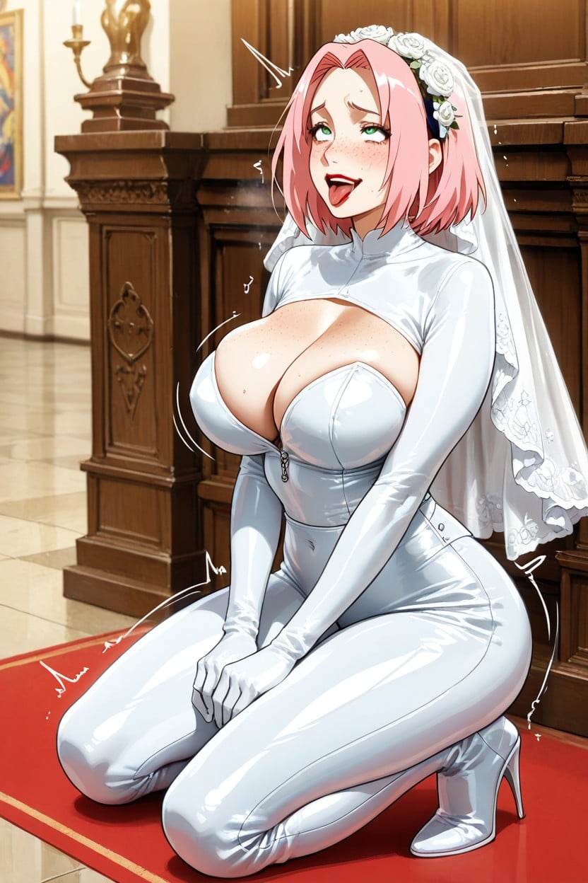She Is No Human Being Anymore, White Latex Pants, Motion Lines Hentai AI Porn