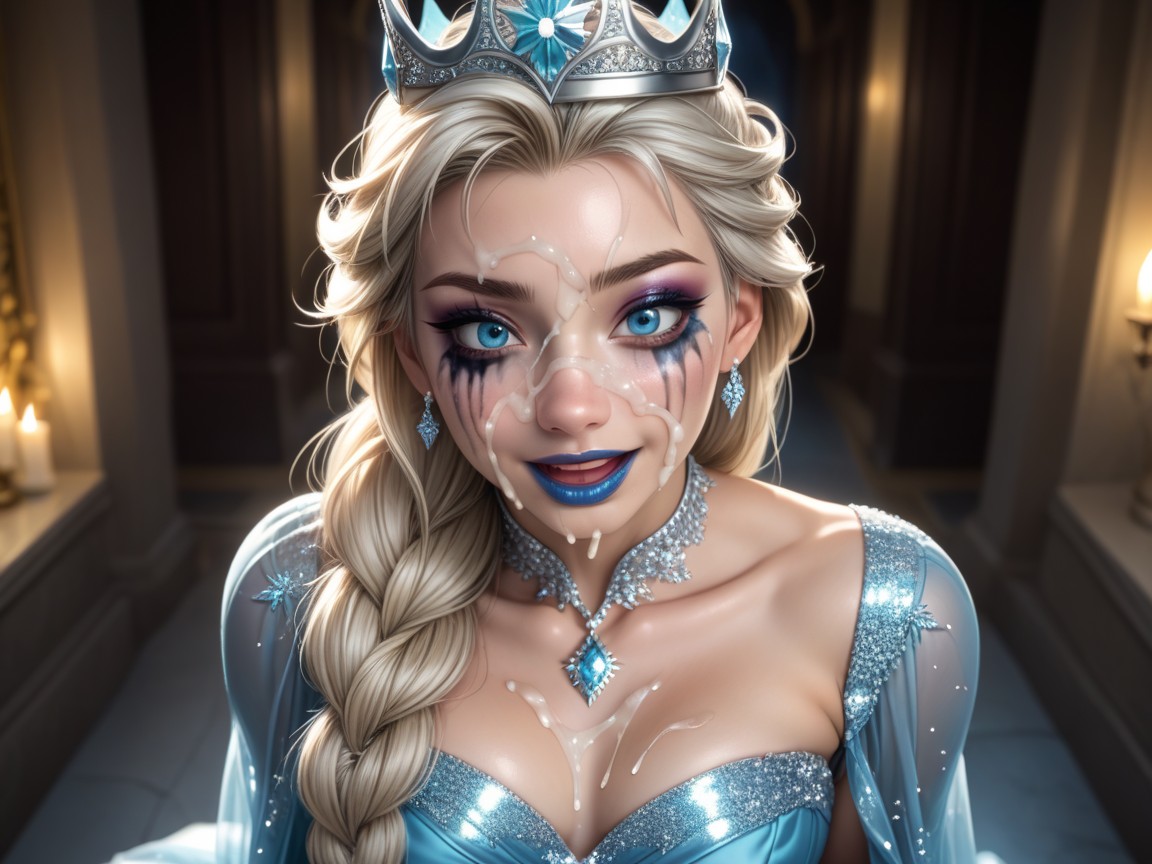 Close Up, Crown, Long Blond Hair Hentai AI Porn