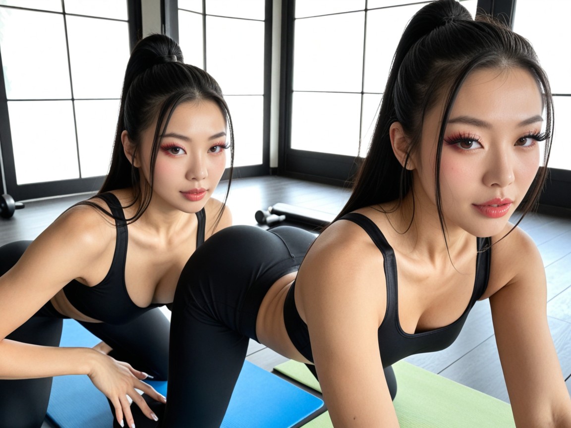Chinese Hair Bangs, Looking At Viewer, Exposed Pussy AI Porn