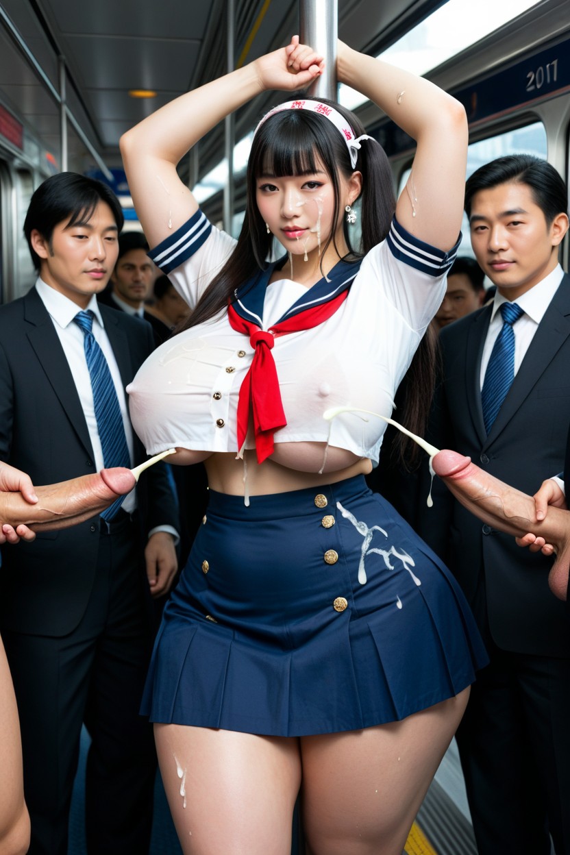 Hyper Large Thigh, Ming Dynasty China, Red Ribbon Panties AI Porn