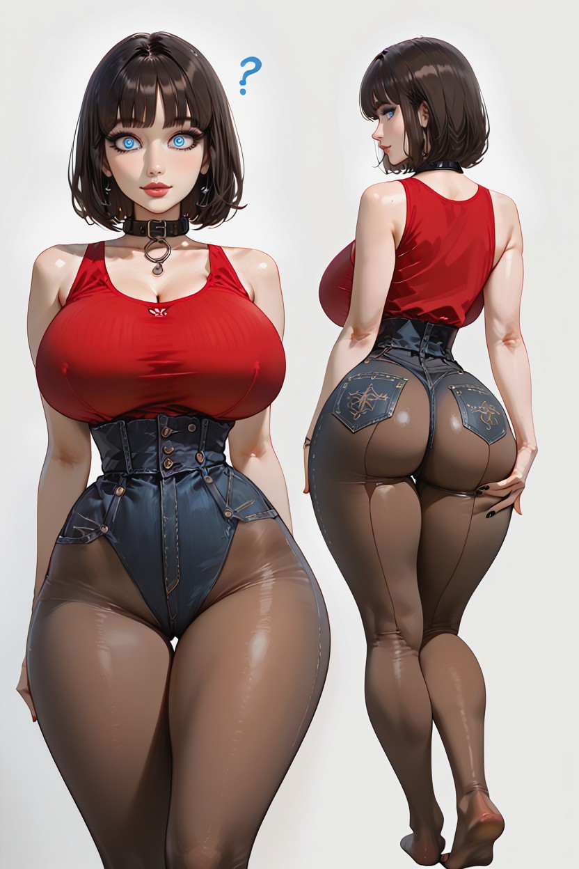 Surprise Face, Grabbing Ass, Extremely Long Legs AI Porn