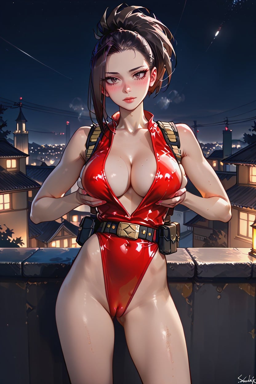 Standing, Cleavage, Cameltoe AI Porn