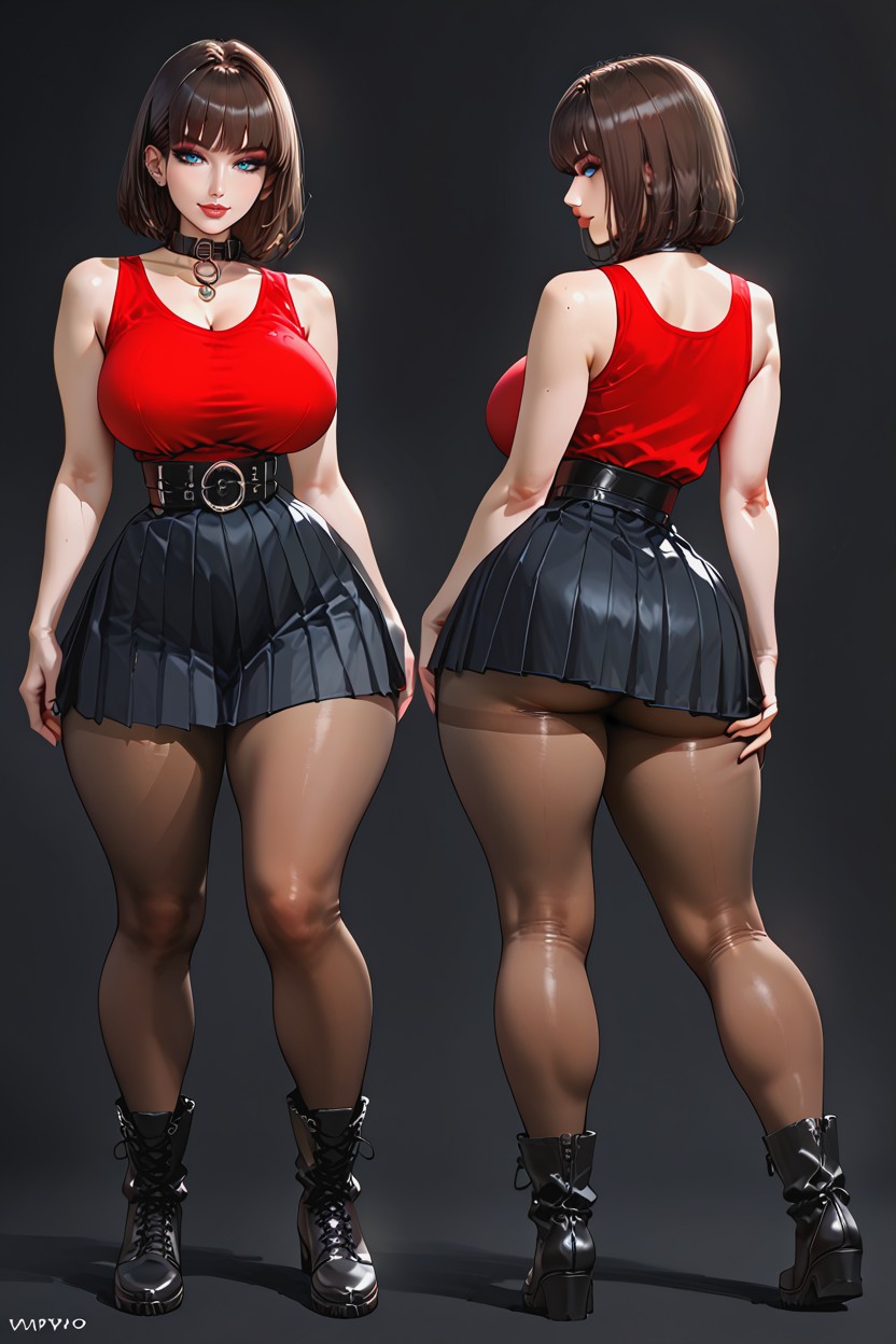 Multiple Views, 18+, Black Pet Collar AI Porn