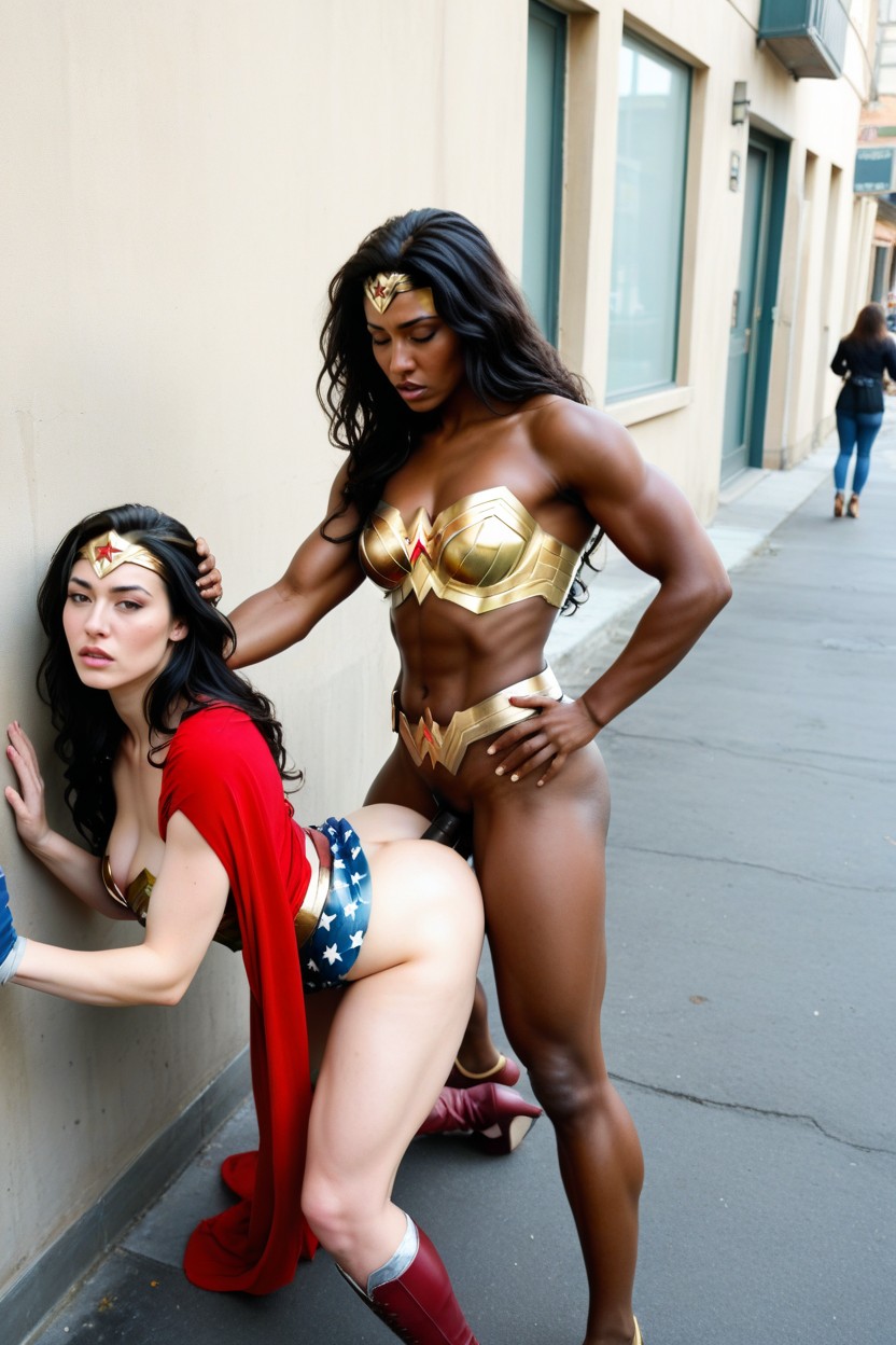 Futa Dark Skin, Angry, Cinematic AI Porn