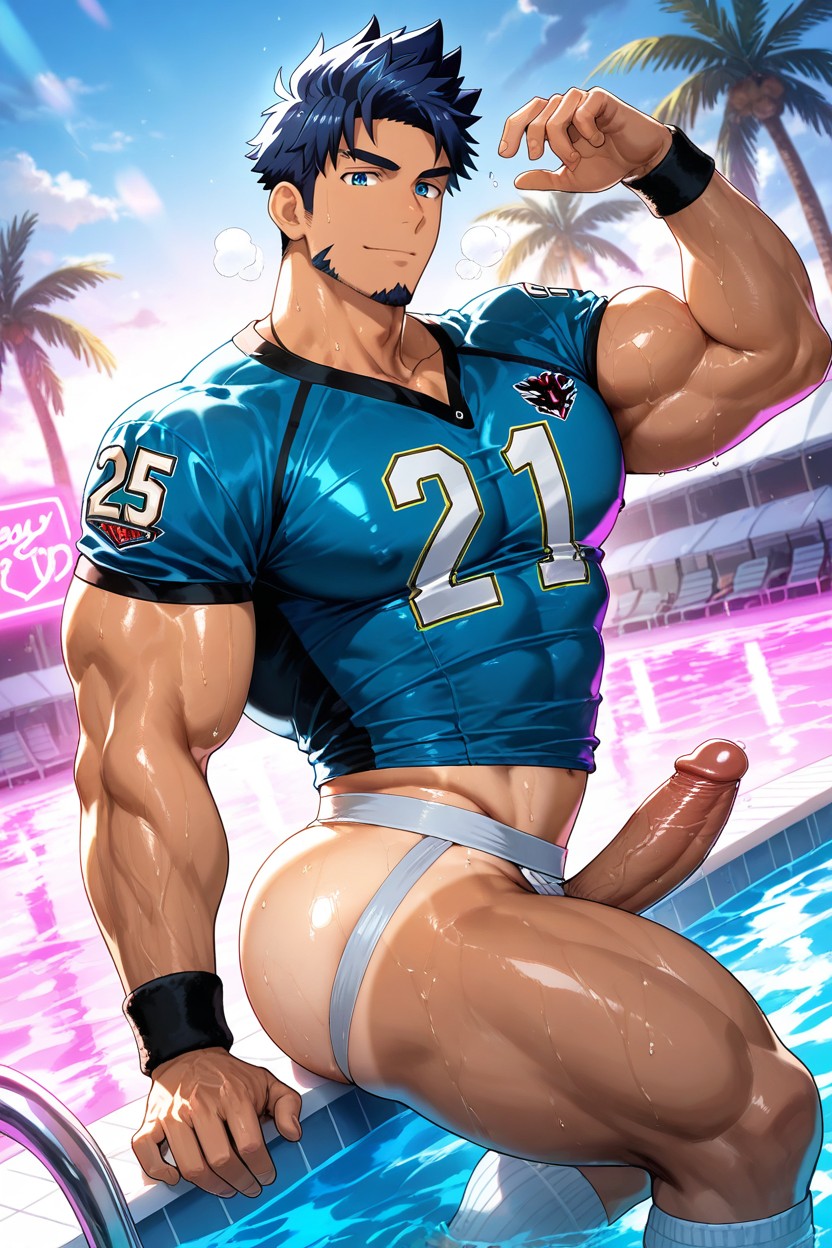 Messy Hair, Blue Eyes, Sweat AI同性戀黃片