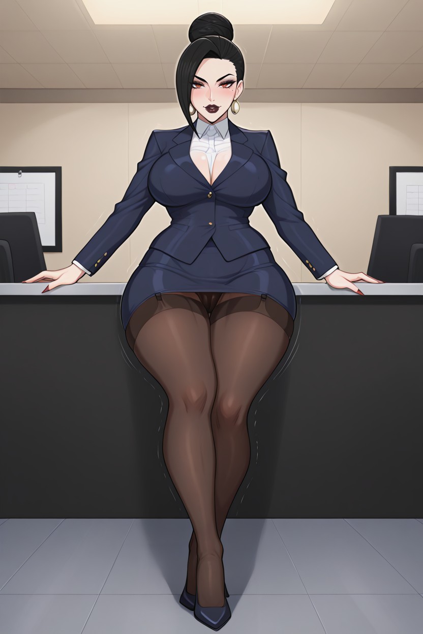 Garter Belt, Detailed Eyes, Shaking Breasts Hentai AI Porn