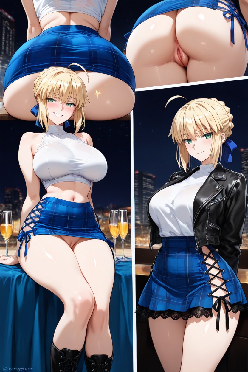 Smile, Extremely Snatched Waist, Anime Style Porno IA Hentai