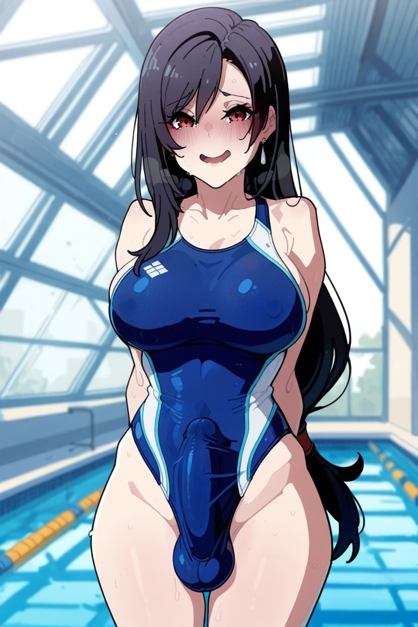 Embarrassed, Standing, Solo Futanari Hentai AI Porn
