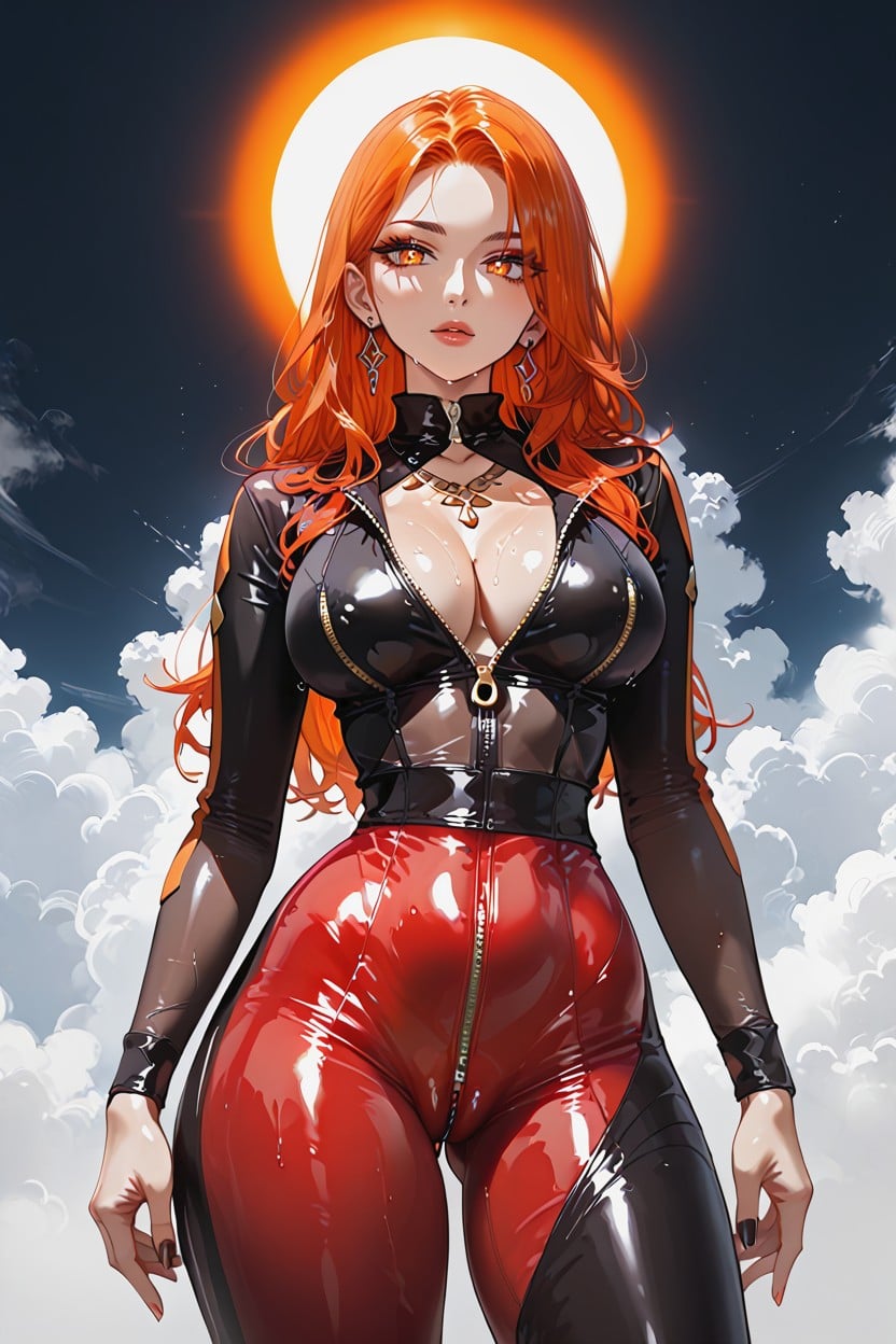 Open Zipper On Back, Waist Shot, Side View Hentai AI Porn