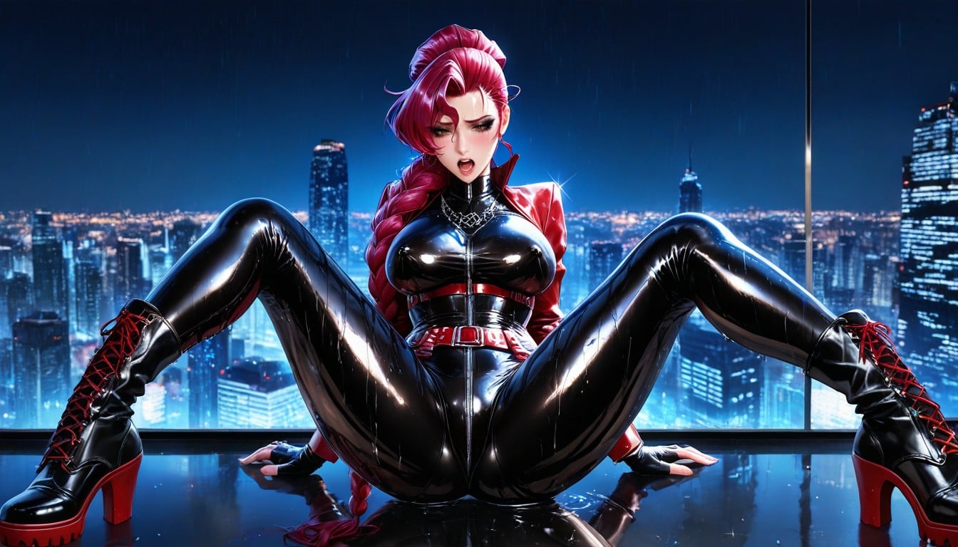 Black Eyeshadow, Violet Hair, 18+ Porno IA Hentai