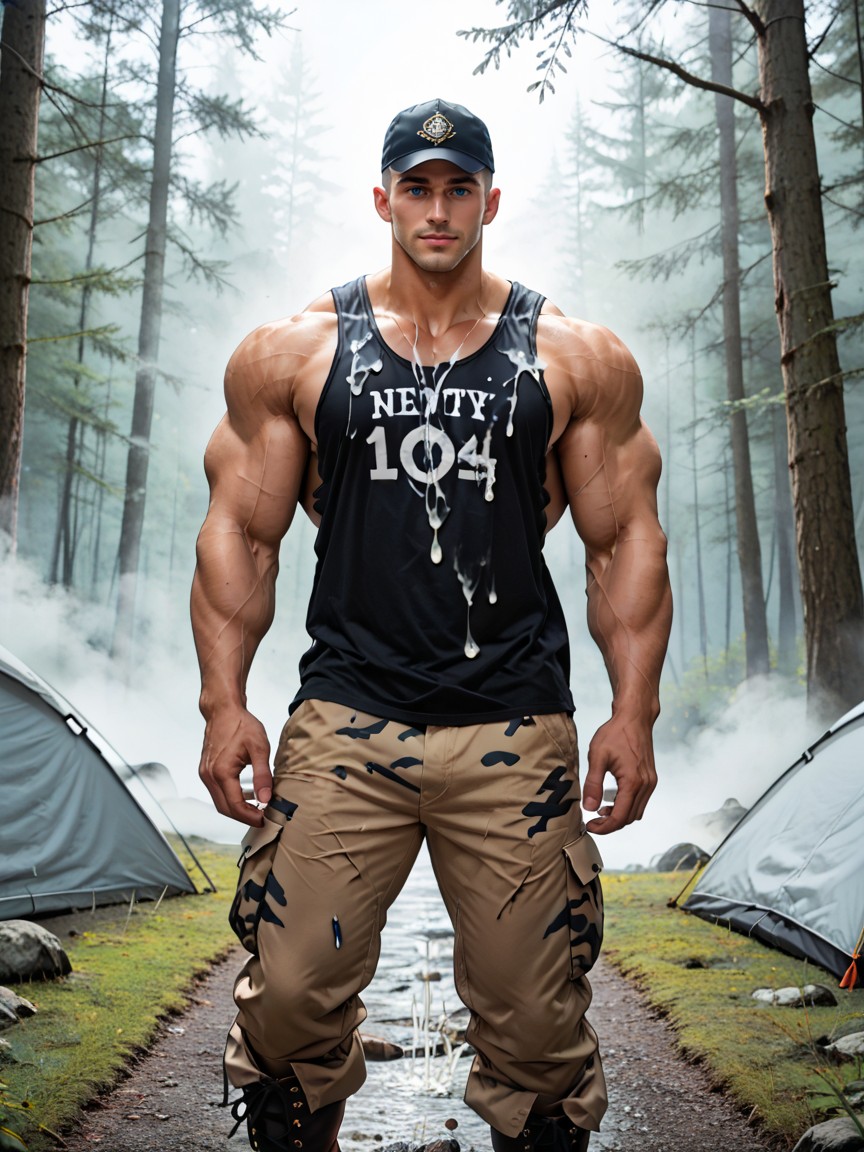 Hyper Ripped Growing Muscles, Wide Angle, Large Pectoral Muscles Porno IA Gay