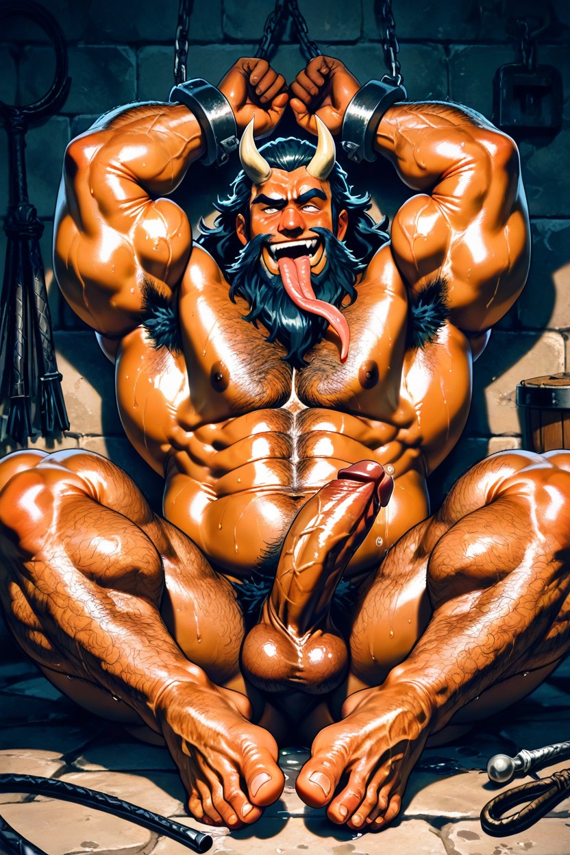 Heavy Oversized Balls, Handcuffed, Black Hair Porno IA Gay