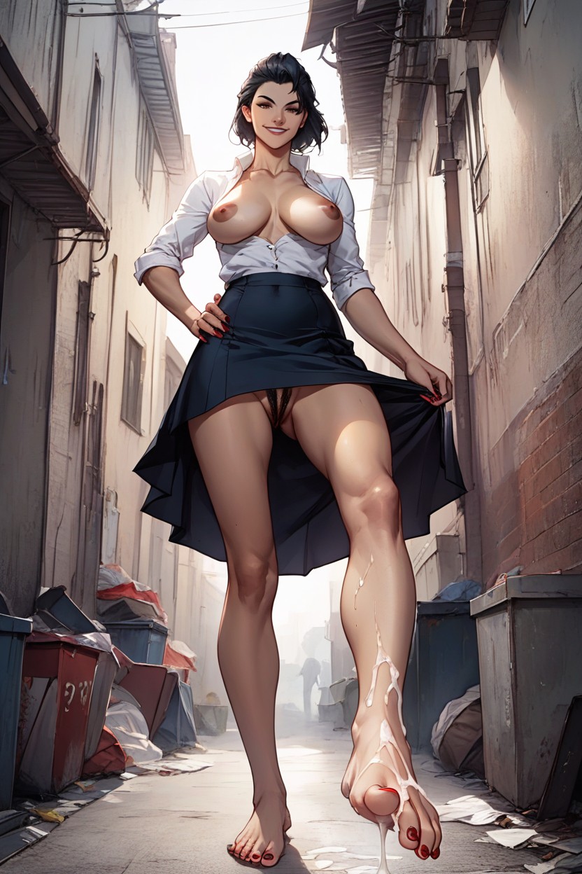 Detailed Feet, Short Length, Brown Eyes Hentai AI Porn