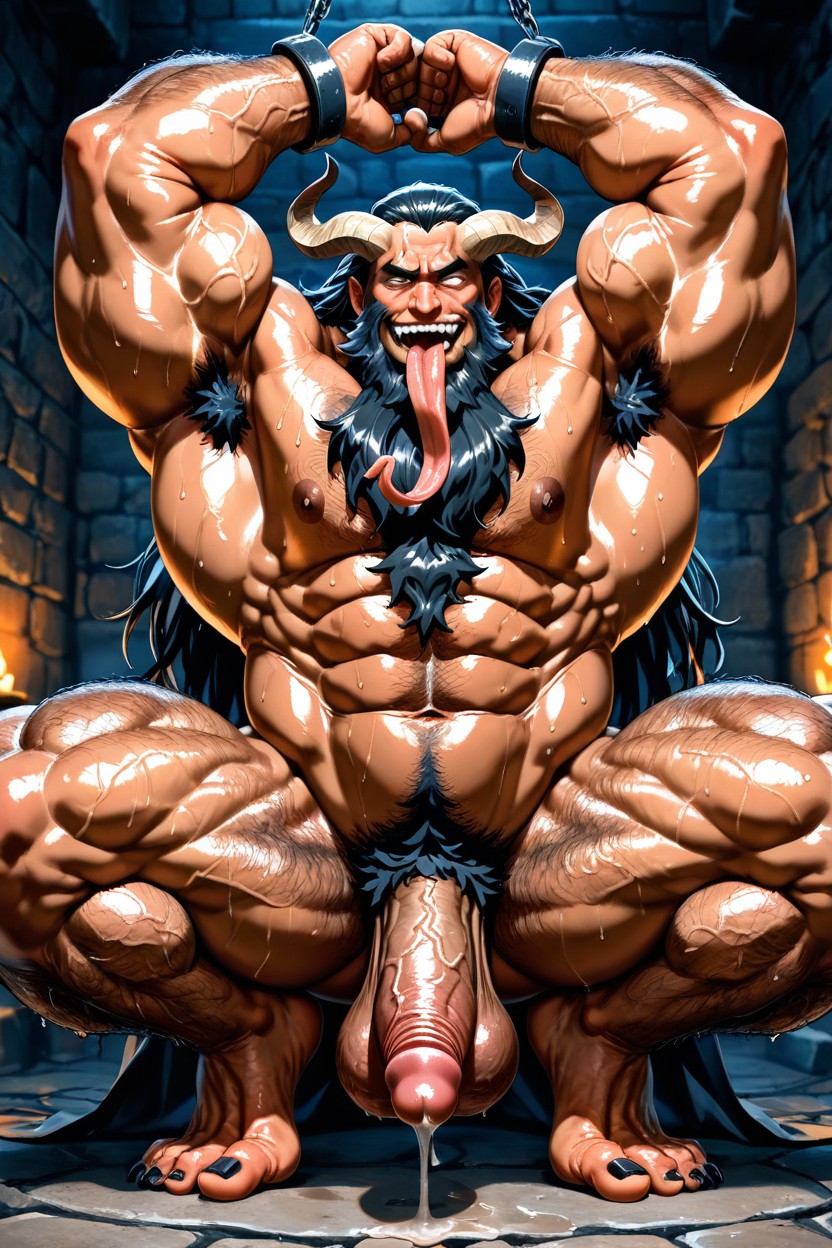 Squat, Heavy Oversized Balls, Overweight Porno IA Gay