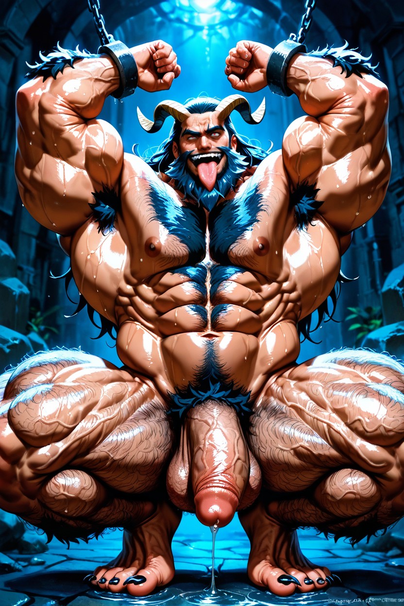 Smirk, Hairy Balls, Hairy Armpits Porno IA Gay