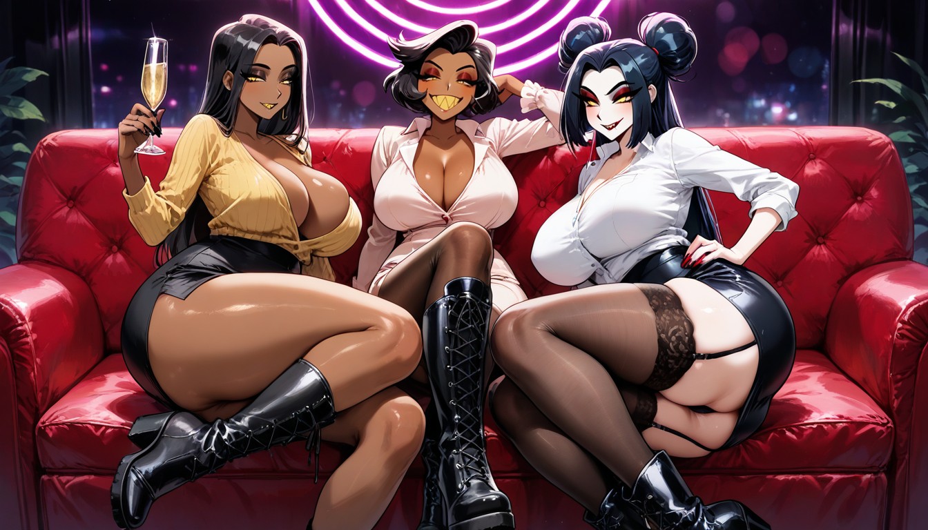 Loving, Lucifer Morningstar From Hasbin Hotel, Blouse Hentai AI Porn