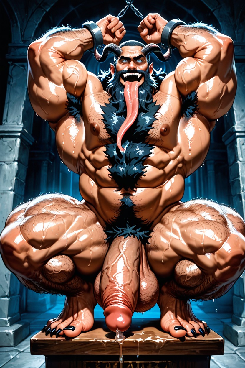 Long Beard, Mazmorra, Ahegao Porno gay IA