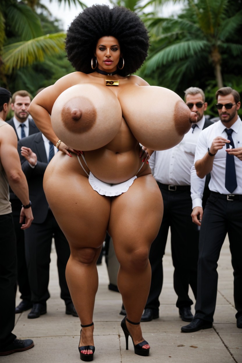 Huge Fertile Hips, Sweet Milkmaid, Strawberry Dairy Fantasy Hucow Cowprint With Lace AI Porn