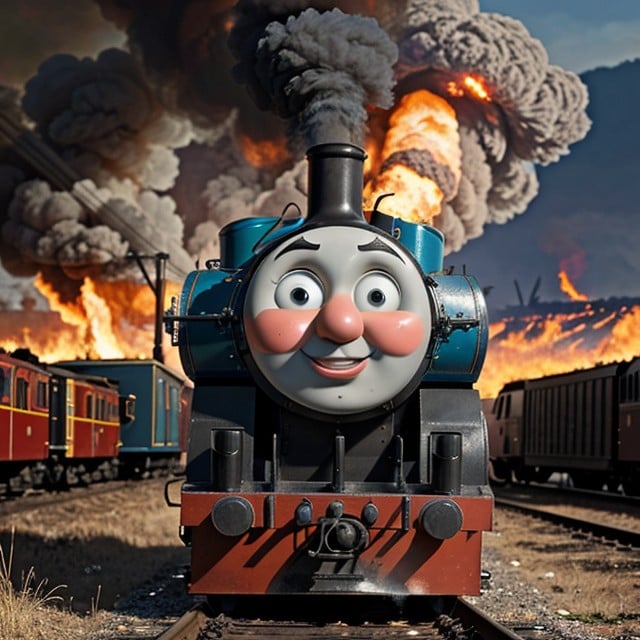 Creepy Thomas, Armageddon, Comic About Thomas & Friends AI Porn