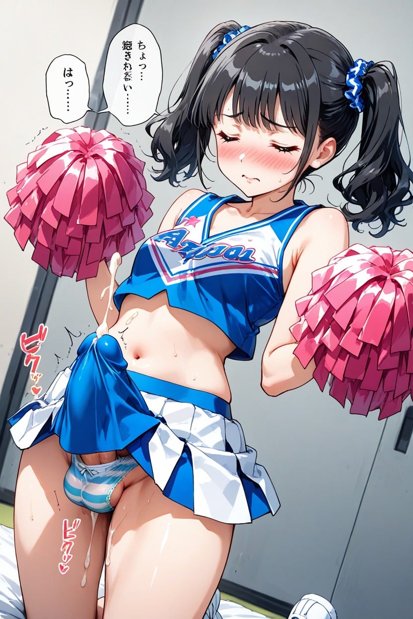 Cowboy Shot, Small Ass, Kneeling Pose Hentai AI Porn