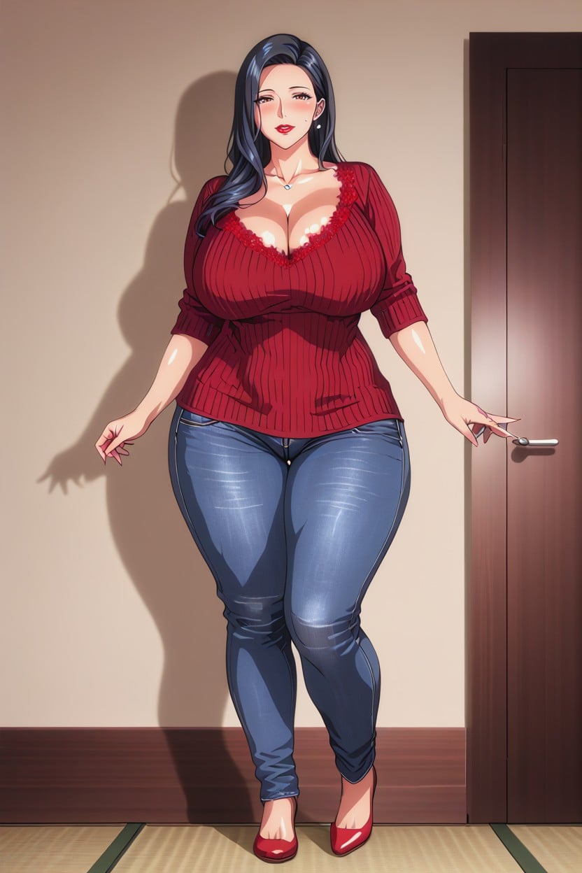 Intricate Detail, Tall Figure, Hourglass MILF AI Porn