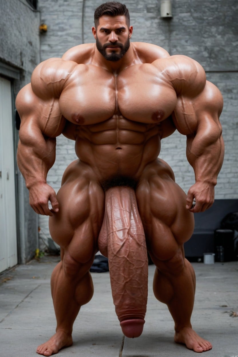 Black Man, Gigantic Massive Hyper Cock, Extremely Wide Cock AI Porn
