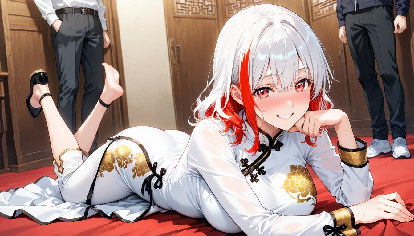 Capripants Under Dress, Facing The Viewer, Loose Dress AI Porn