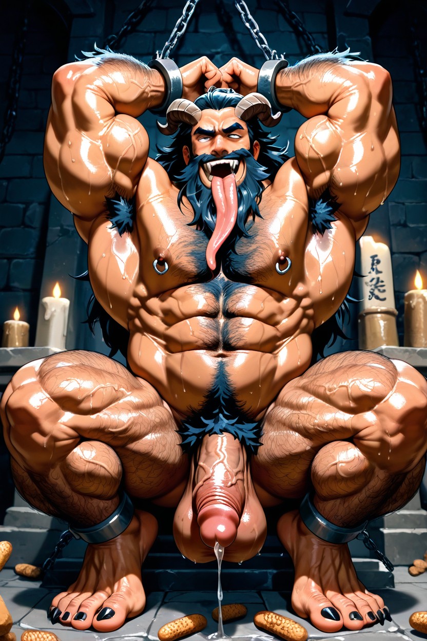 Huge Muscles, Black Hair, Hyper Muscular Body Porno gay IA