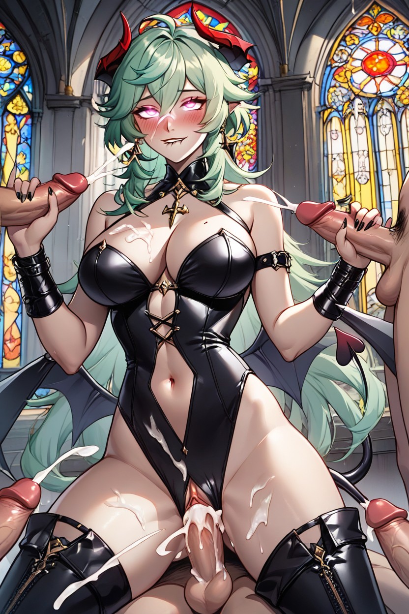 Rolling Eyes, Church, Succubus Tail AI Porn