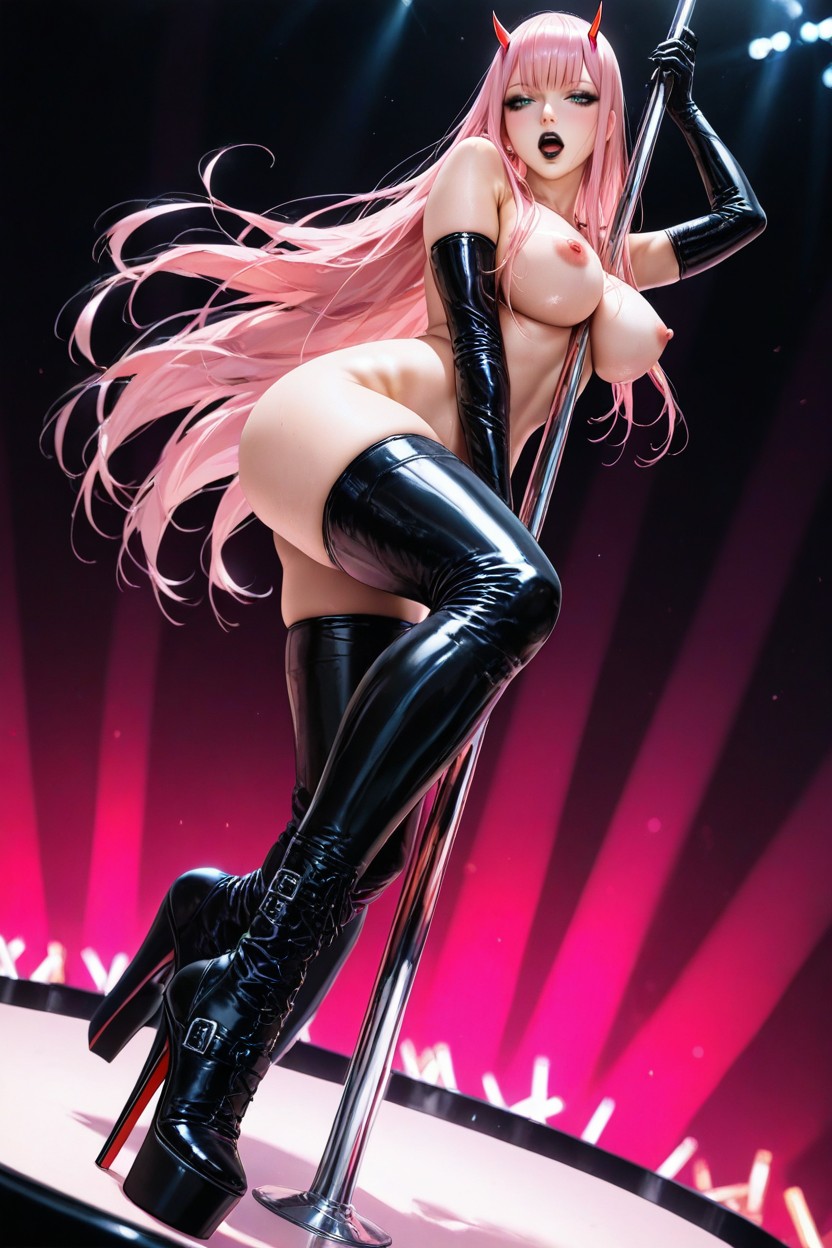 Very Long Hair, Realistic Graphics, Bare Back Hentai AI Porn