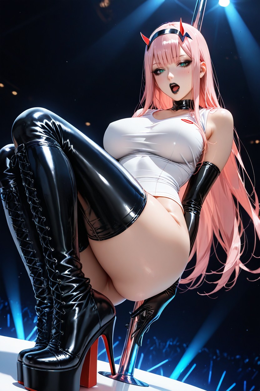 Stripper Pole, Realistic Graphics, Very Long Hair Hentai AI Porn