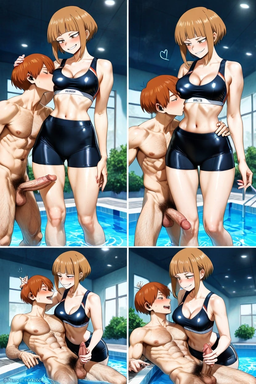And Playful Smirk, Skinny, Large Ass Hentai AI Porn