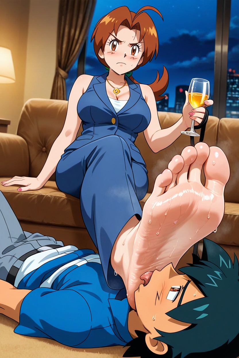 Sweaty, Deila Ketchum Legs Crossed, Hard Shadow Hentai AI Porn