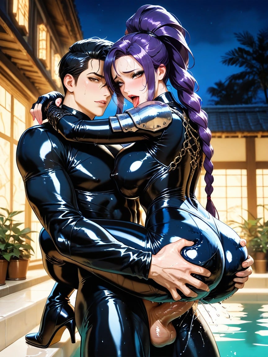 Long Sleeves With Armoured Fingerless Gloves, Warm Desaturated Colours, Ahegao Hentai AI Porn