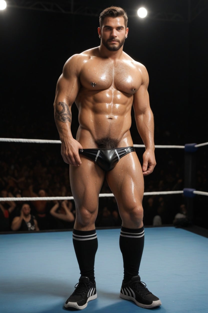 Beard, Arena, Muscular Gay ゲイAIポルノ
