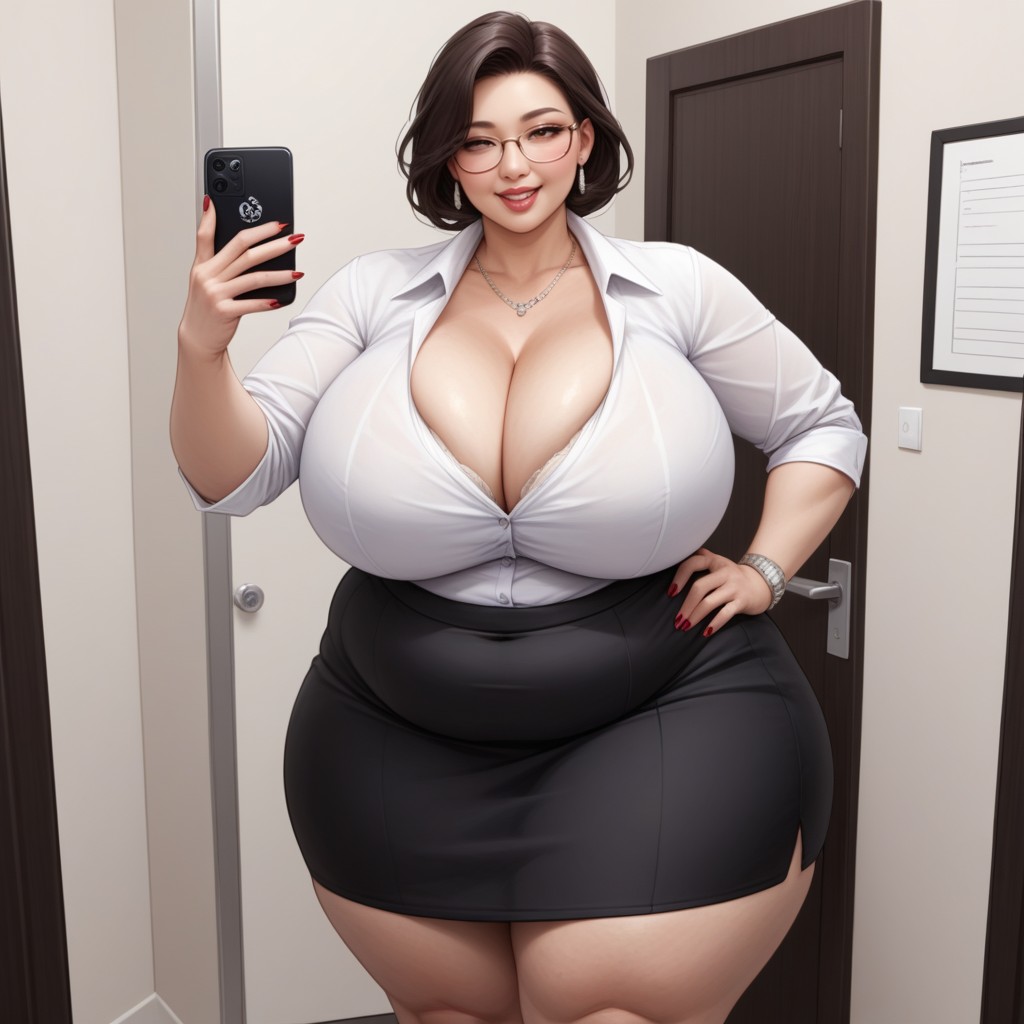 Absurdly Exaggerated Massive Fat Breasts, 18+, Breast Expansion BBW AI Porn